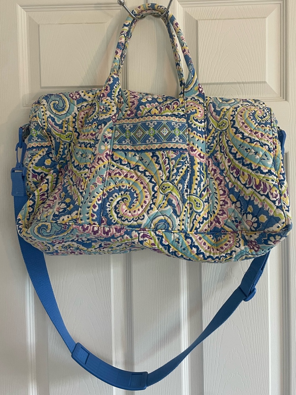 Vera Bradley Quilted Paisley Weekender Travel Duffle Bag Overnight Tote Carry On